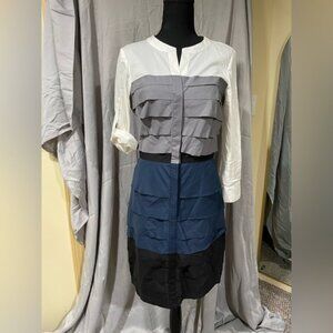 BCBGMaxAzria Color block Shirt Dress Work